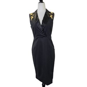 Altuzarra for target with golden bird embroidered knee length dress